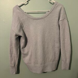 Garage Off-the-Shoulder Light blue Sweater